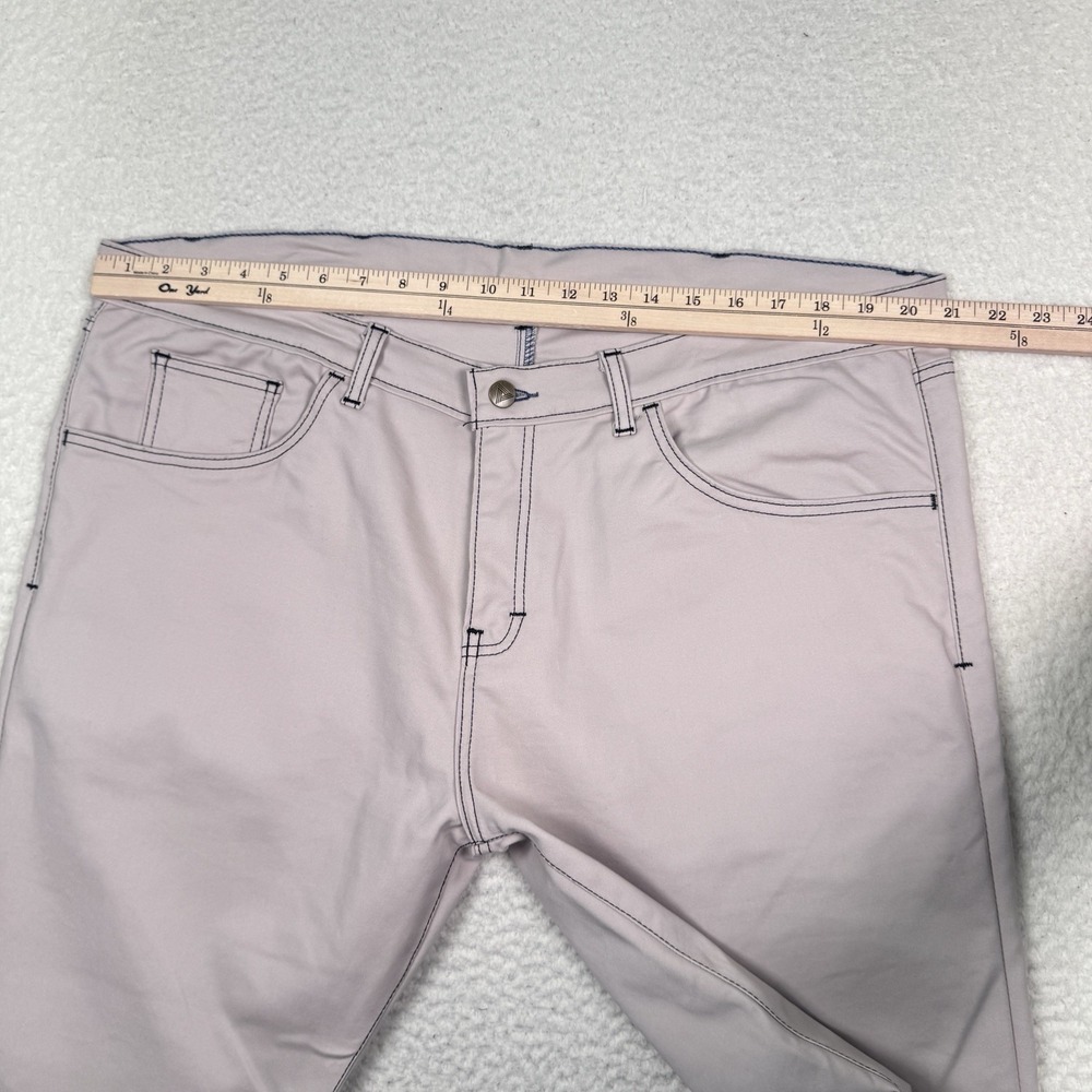 Blue Delta Pants Mens 42x29 5 Pocket Chino Stretch Contrast Custom Made USA - Picture 7 of 12